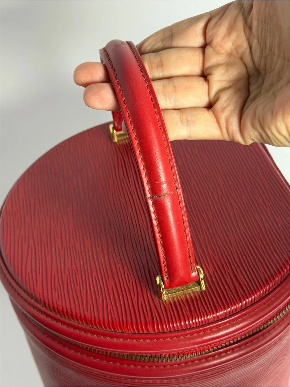 Louis Vuitton Red Epi Leather Cannes Vanity Bag